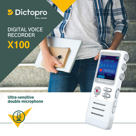 Dictopro X100 side controls close-up, offering intuitive one-handed use