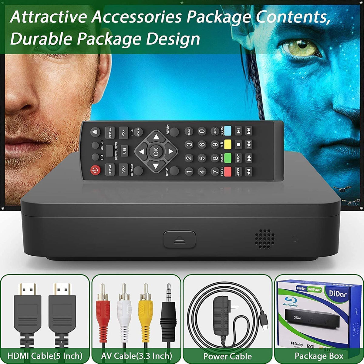 Didar Blu Ray DVD Player built-in PAL/NTSC for broad compatibility