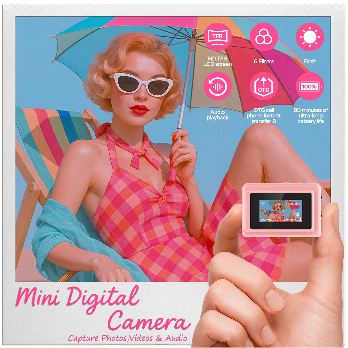 Dienspeak 1080P video preview on the tiny display for framing