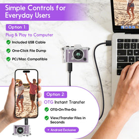Dienspeak with included 16GB card and OTG adapter for fast sharing