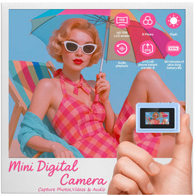 Dienspeak mini camera display shows live view for quick framing on the move