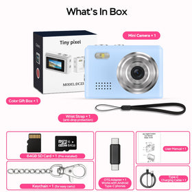 Wrist strap and portable design keep the camera secure during activities