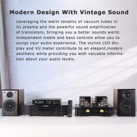 DIFIIFOL Juson Audio JTA100 LED display and VU meter show levels