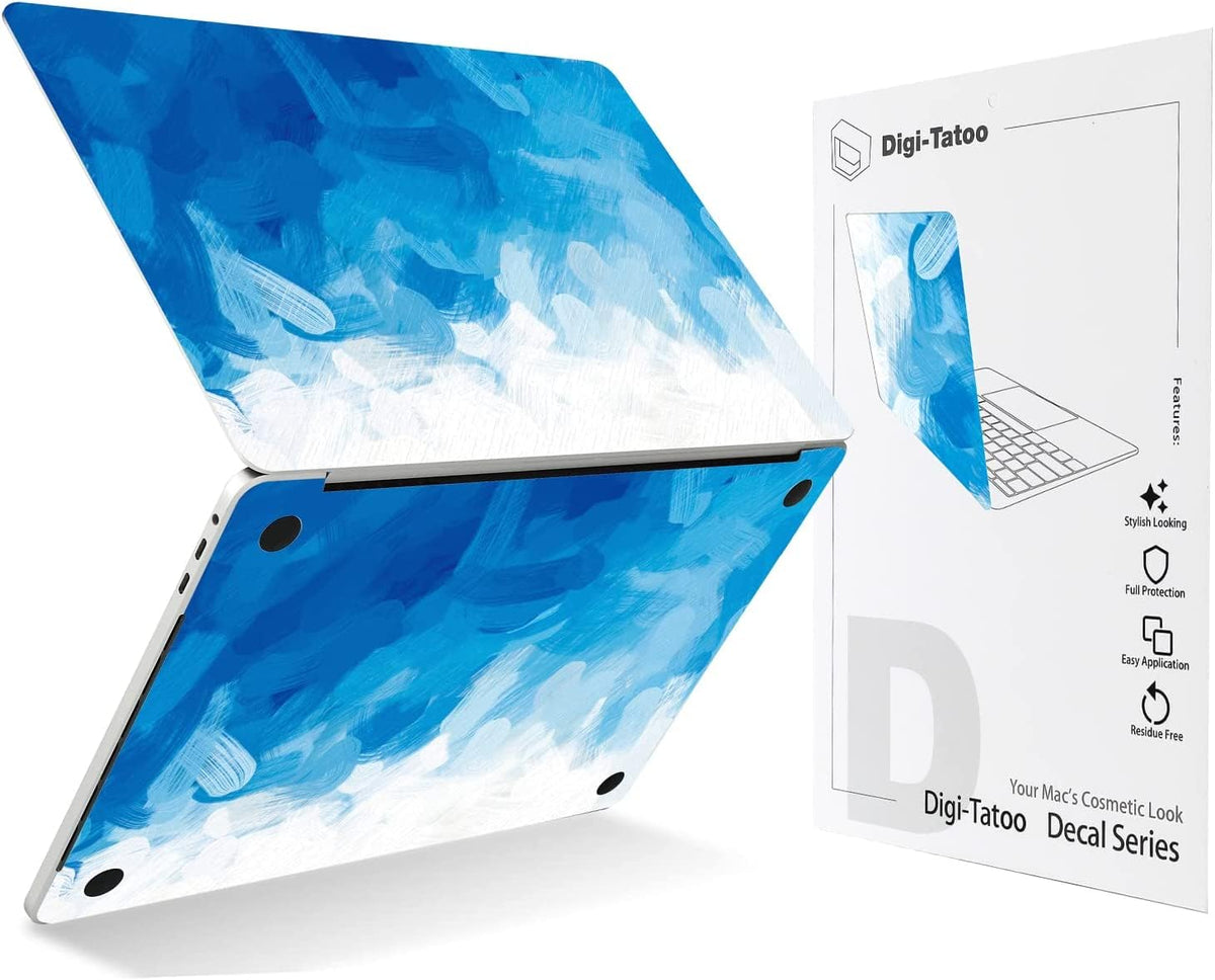 Digi-Tatoo blue paint MacBook Air 15.3 skin adds protection and style.