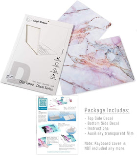 Digi-Tatoo cracked marble MacBook Air 15.3 installation guide for bubble-free setup.