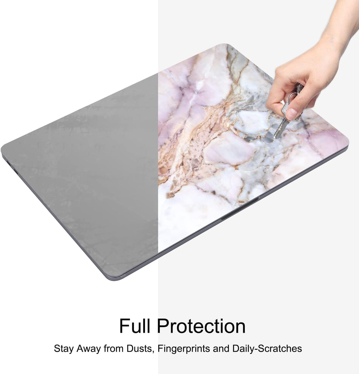 Digi-Tatoo cracked marble MacBook Air 15.3 full-wrap skin delivers stylish protection.