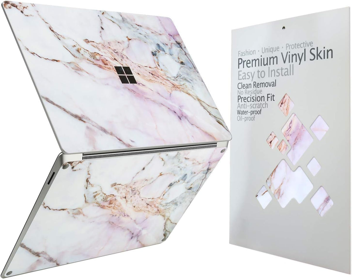 Digi-Tatoo cracked marble Surface laptop skin protects against scratches with style.