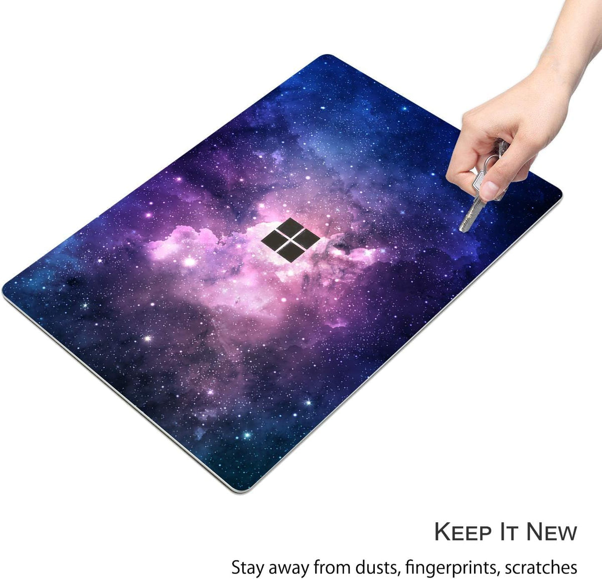 Digi-Tatoo Nebula skin closeup reveals precise cutouts and sleek finish.
