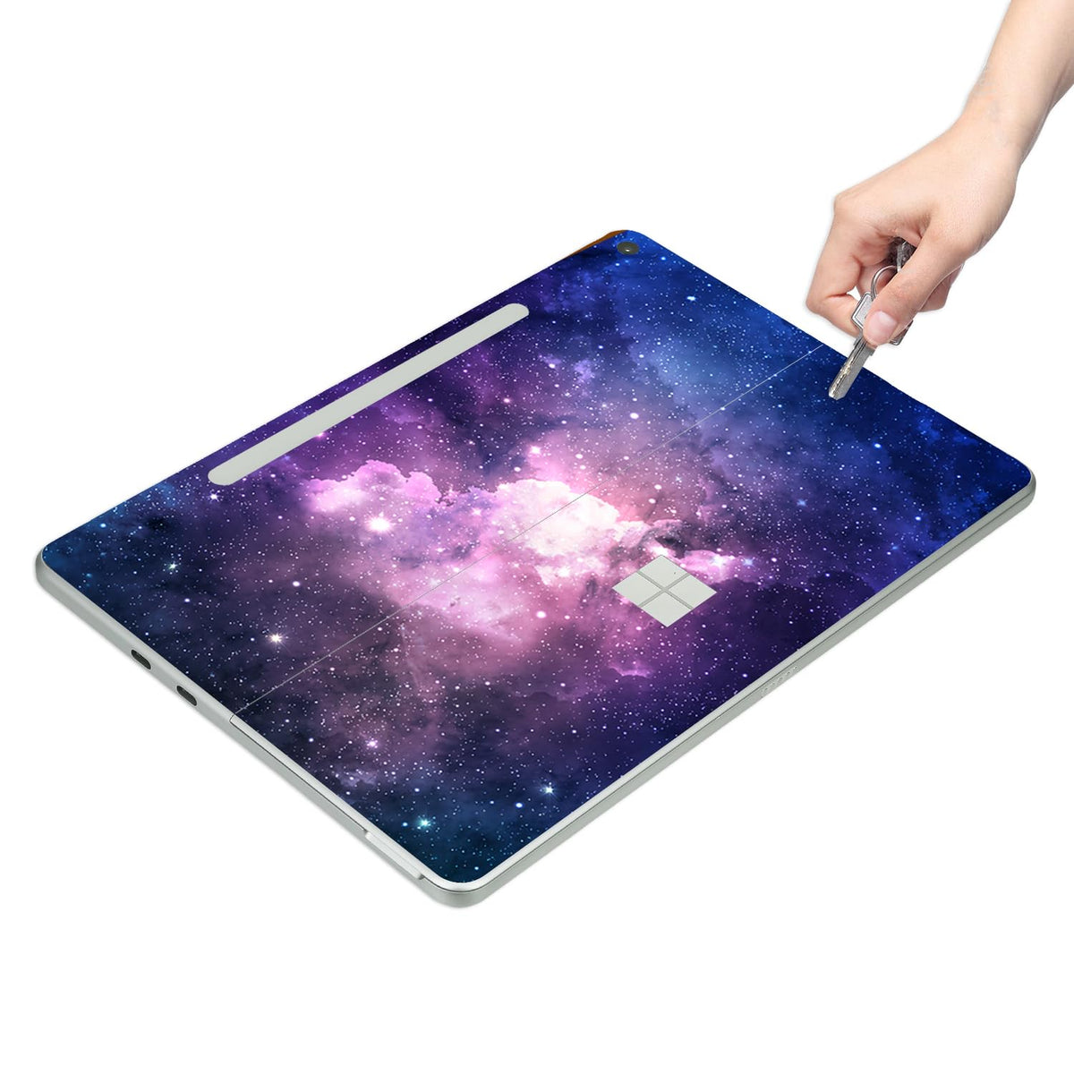 Digi-Tatoo Nebula skin on Surface Pro 12 – 360-degree decorative finish and protection.