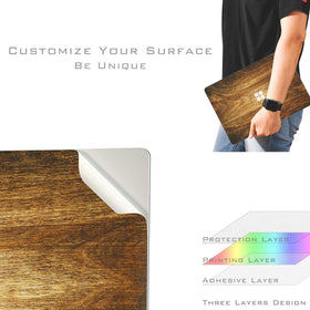 Digi-Tatoo Wood Texture 2 skin on Surface Laptop Go protects against daily wear.