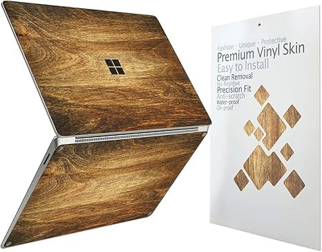 Digi-Tatoo Ultra Thin Wood Texture 2 skin on Surface Laptop 15 for scratch protection and style