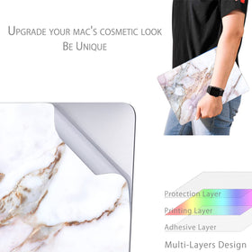 Digi-Tatoo cracked marble MacBook Air skin edge detail highlights protection and grip
