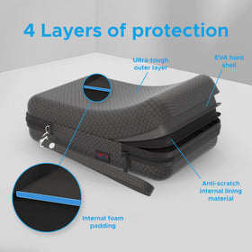 DigiCharge scratch-proof divider keeps gear safe from scratches during storage