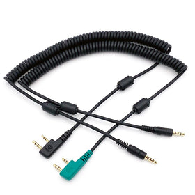 Digirig cables front view showing both black and green K1 plugs for reliable connectivity