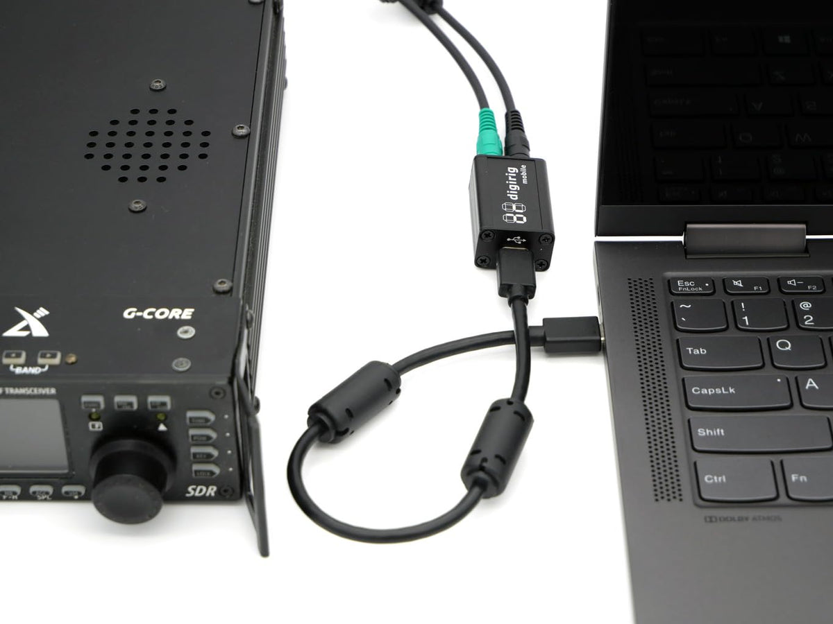 Digirig cables installed in field kit showing rugged portability benefit