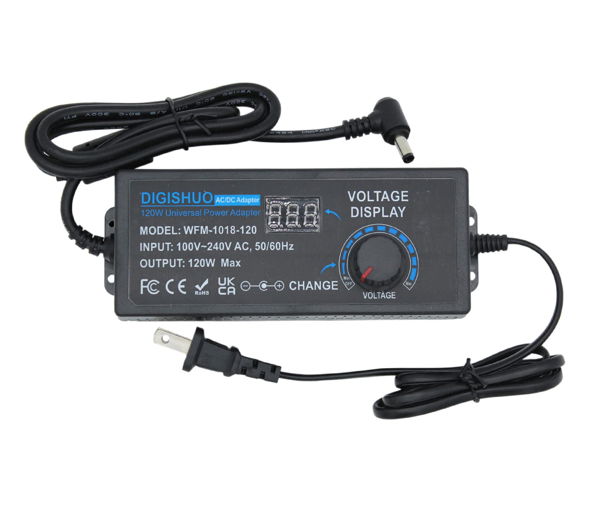 DIGISHUO adjustable 3-12V output ideal for hobby projects and repairs.