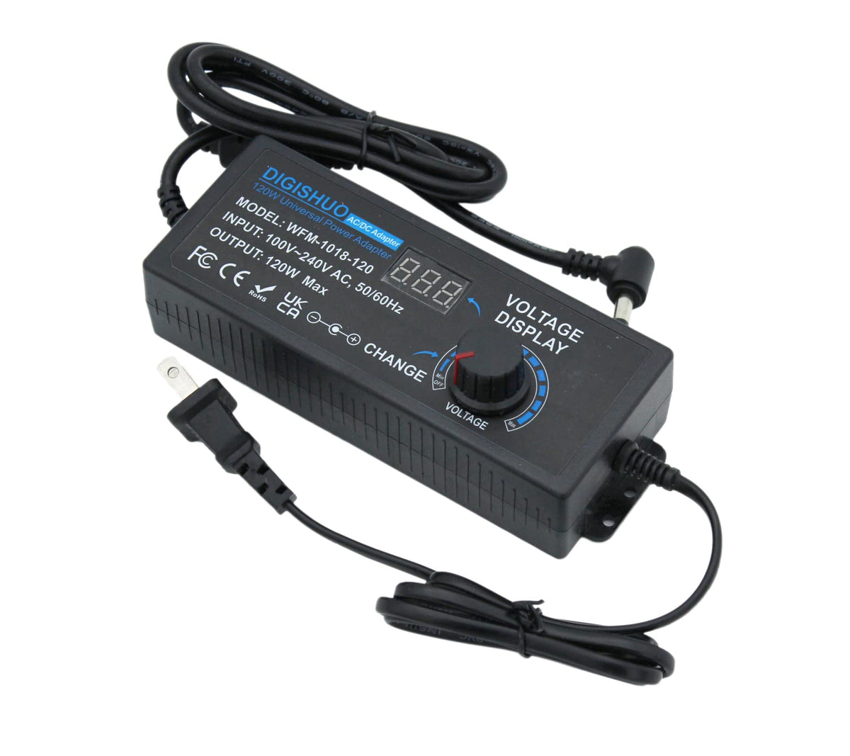 DIGISHUO LED voltage display for quick voltage checks.