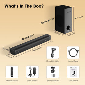 Digitalbasics Dolby Atmos soundbar four EQ modes for movie, music, and game experiences