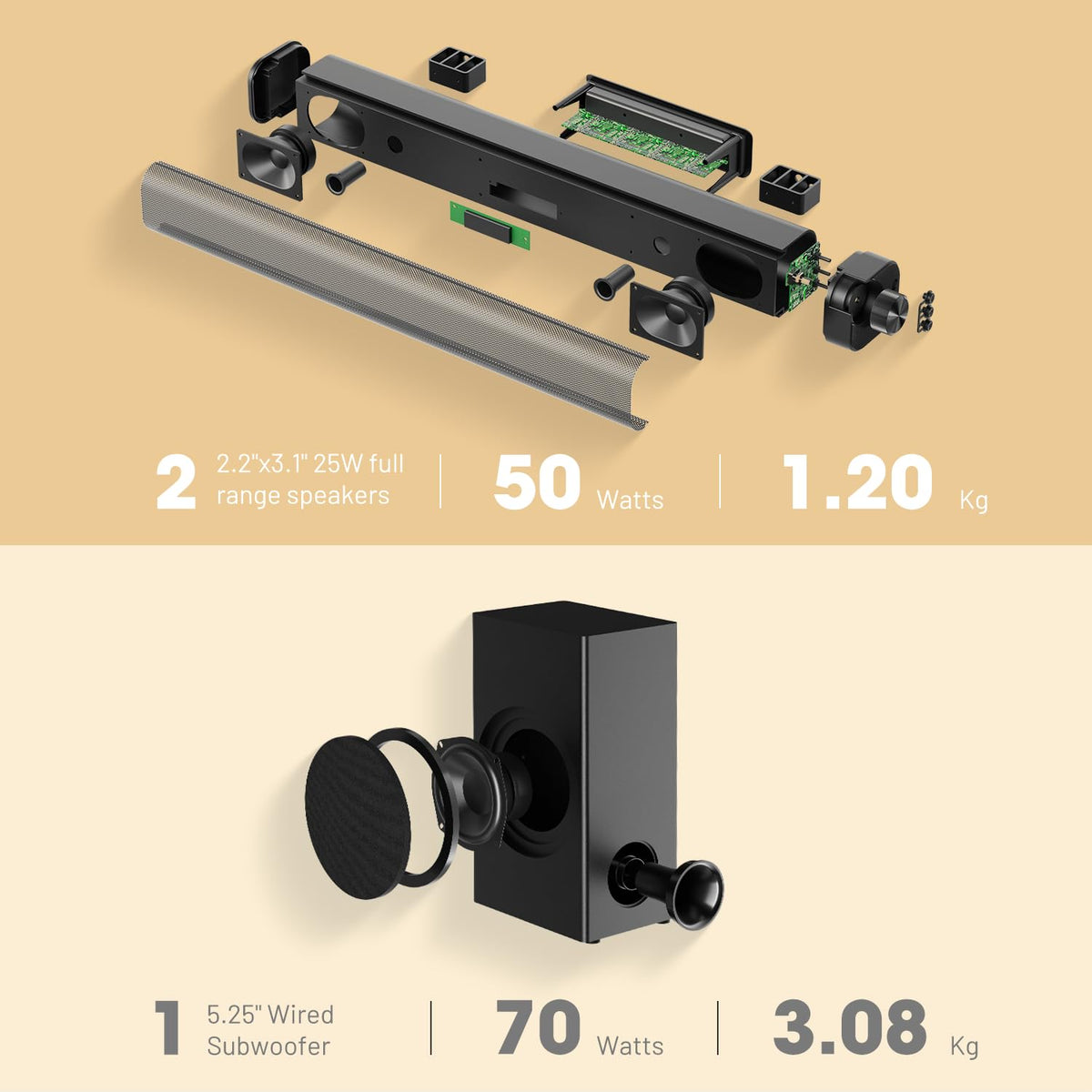 Digitalbasics Dolby Atmos soundbar HDMI ARC connection to TV for easy control