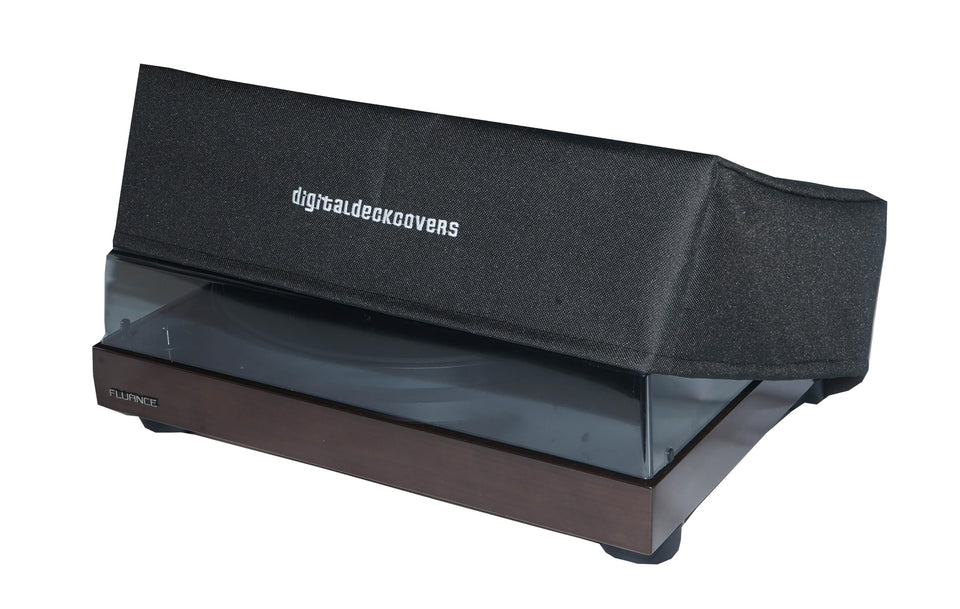DigitalDeckCovers Fluance RT80-RT85 dust cover protects your turntable from dust and spills.
