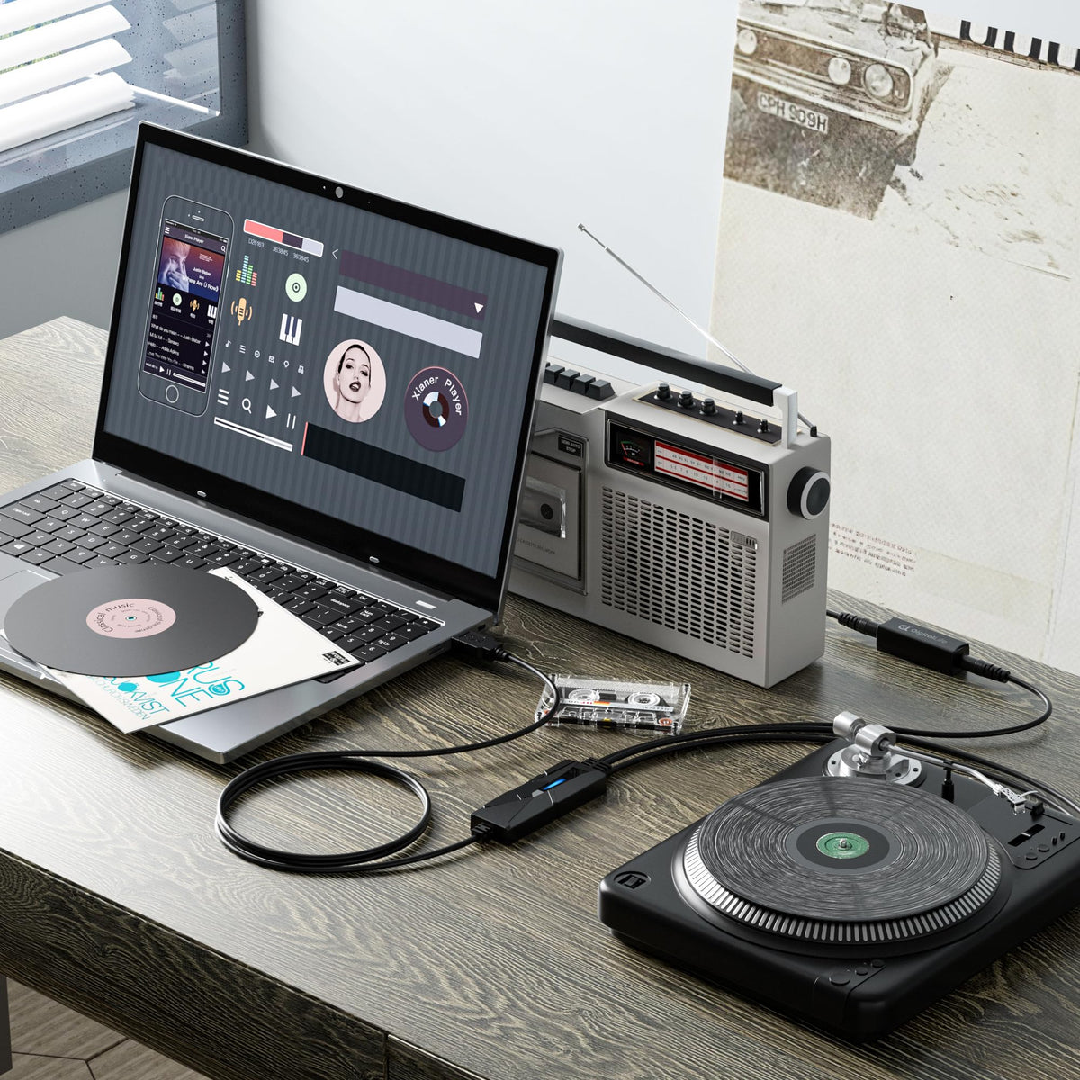 DigitalLife AuralynX AV202-B USB 2.0 connection delivers plug-and-play simplicity.