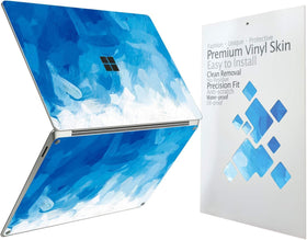 Digi-Tatoo ultra-thin blue skin on Surface Laptop 15 protects against scratches.