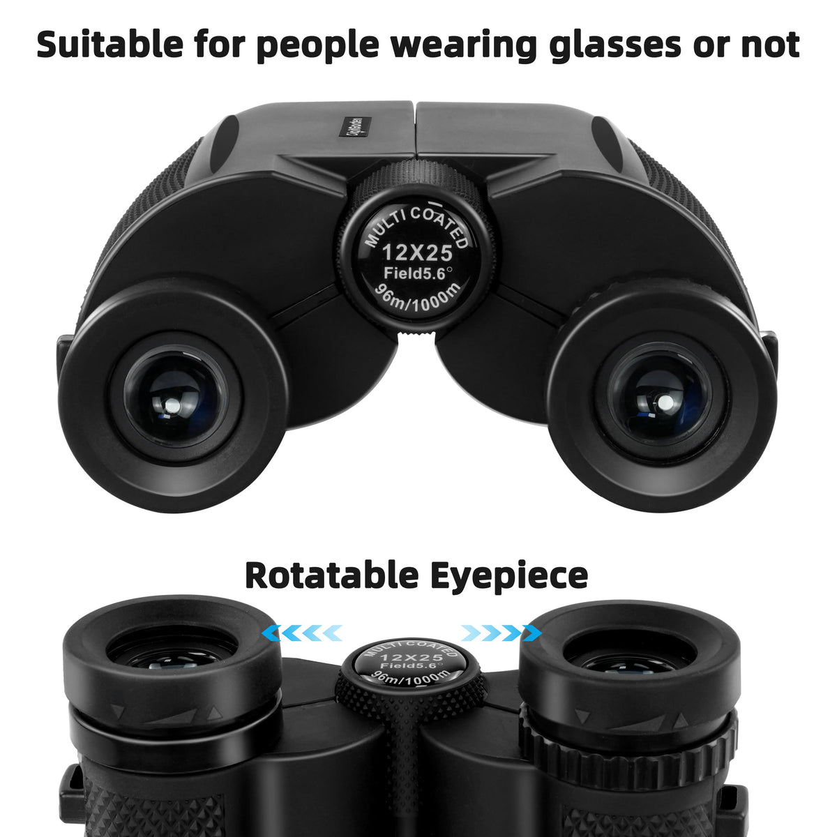 Digitgarden binoculars 12x25 wide field for events and sports.