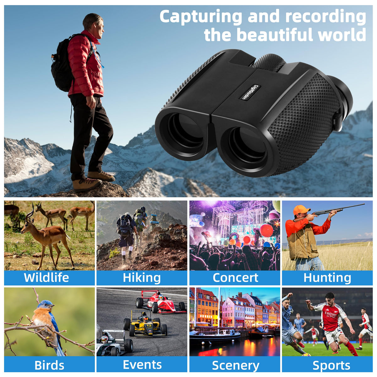 Digitgarden binoculars 12x25 travel companion for camping.