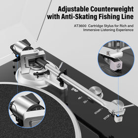 DIGITNOW adjustable counterweight tonearm for stable playback