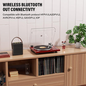 DIGITNOW belt-drive turntable adjustable counterweight ensures precise tracking