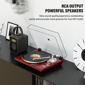 DIGITNOW belt-drive turntable anti-skate system protects records during playback