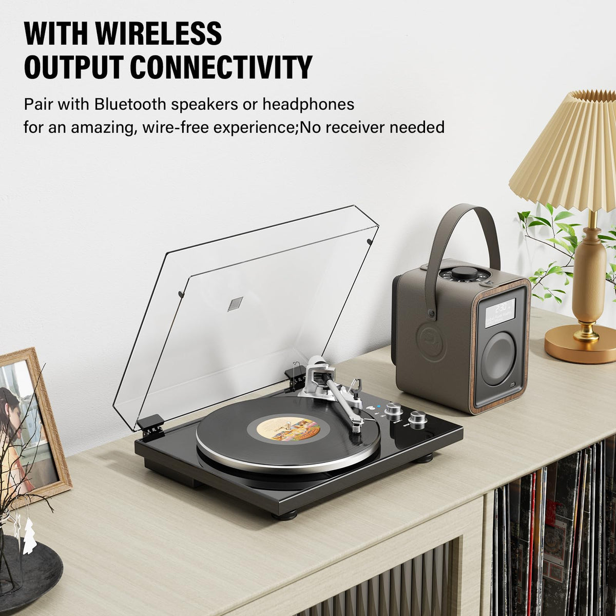 DIGITNOW removable dust cover protecting records when not in use