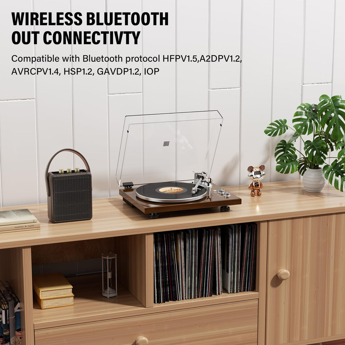 DIGITNOW Bluetooth output lets you pair with wireless speakers for a cable-free setup.