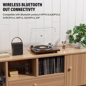 DIGITNOW Bluetooth output lets you pair with wireless speakers for a cable-free setup.