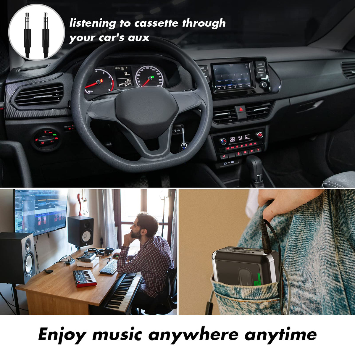 DIGITNOW auto reverse feature switches sides automatically during playback for seamless listening.