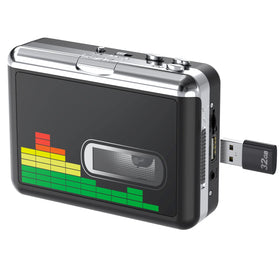 DIGITNOW USB Cassette Player front view shows portable design for on-the-go listening.