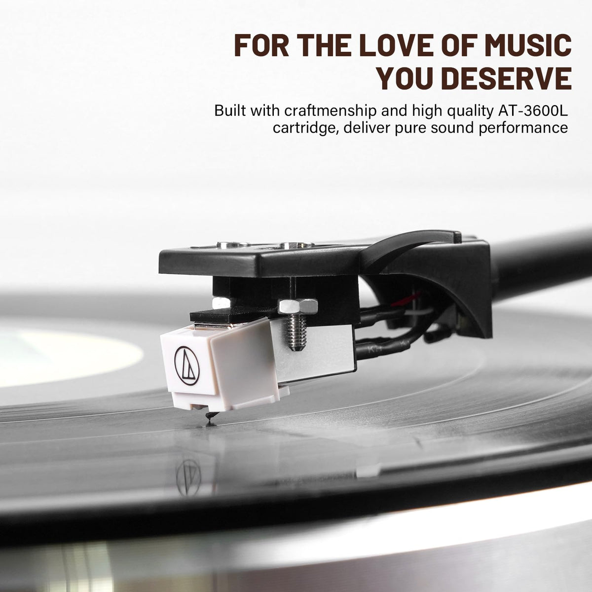 DIGITNOW belt drive turntable ready for immediate playback