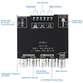 DiGiYes ZK-MT21 back panel shows inputs and protective features.
