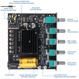 DiGiYes ZK-MT21 top circuit closeup reveals high-quality components.