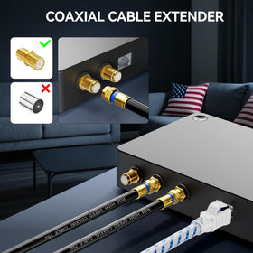 Digoloan cable connected to modem delivering stable high-speed internet