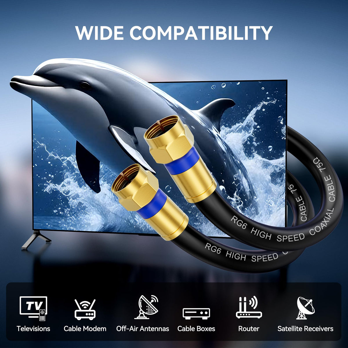 Digoloan cables rolled side-by-side illustrating available lengths for proper selection