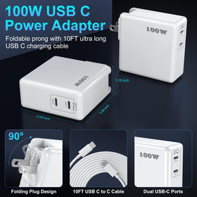 DiHines charger in use powering MacBook Pro for quick high-watt charging