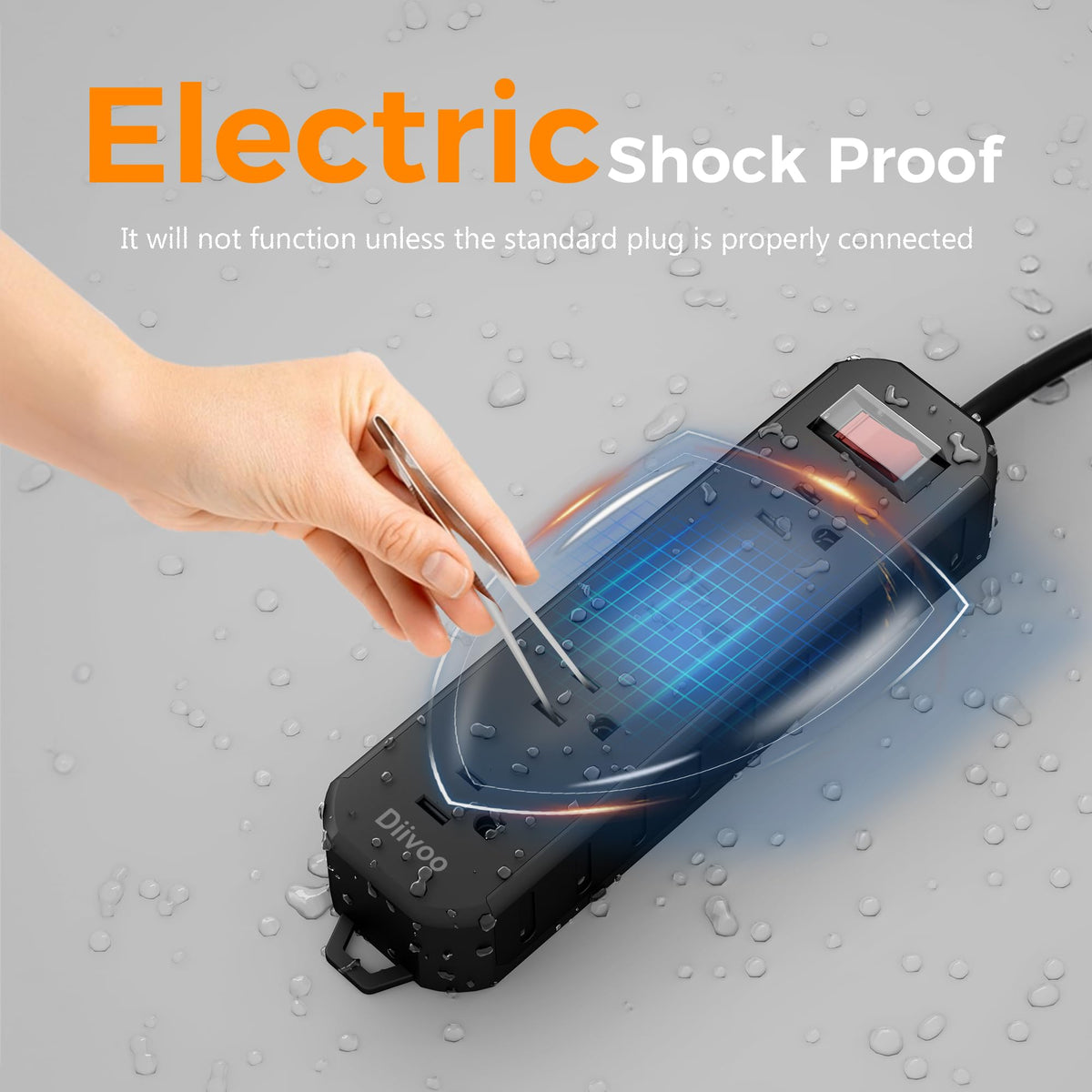 Diivoo flat plug profile reducing door pinch hazards and improving fit