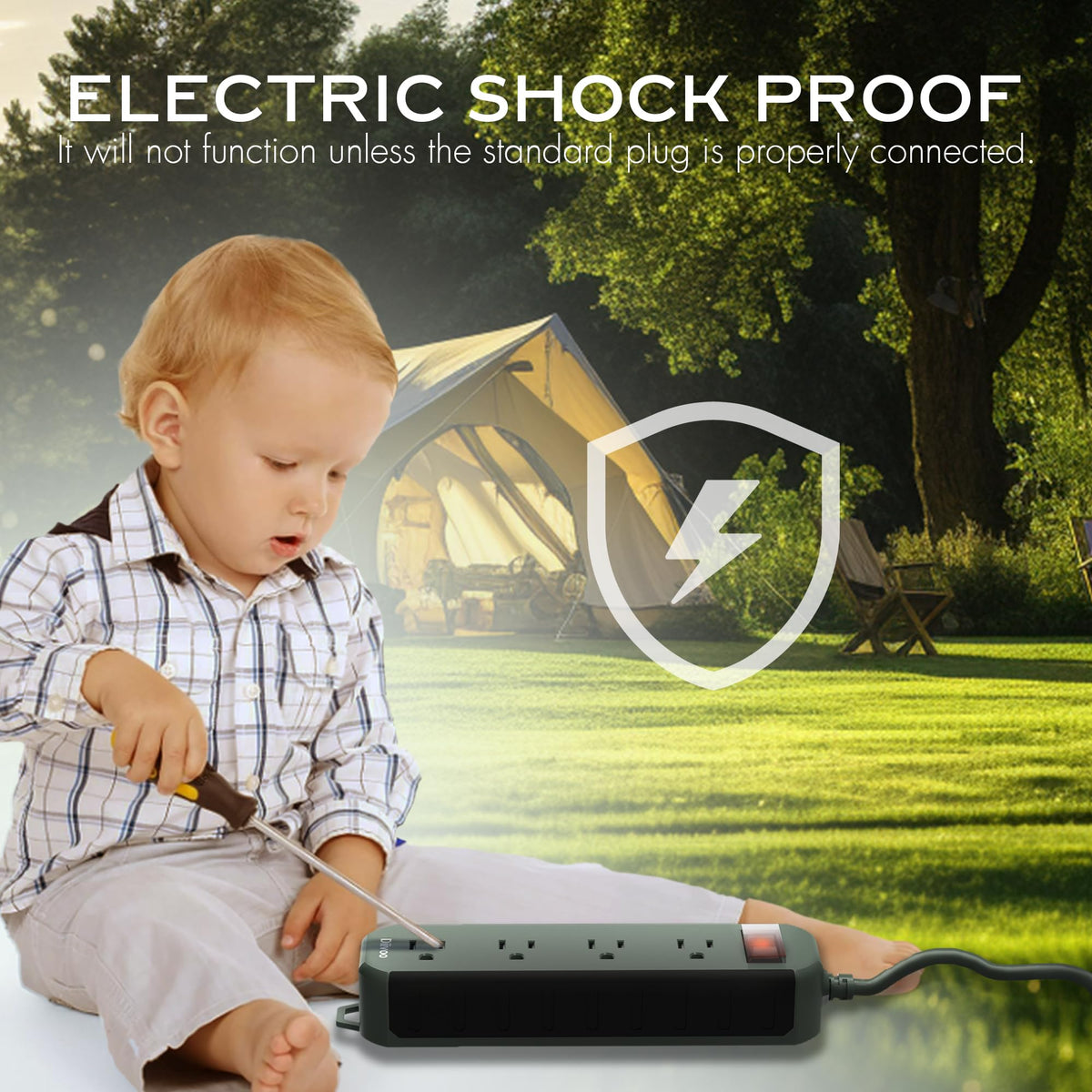 Diivoo powering Christmas lights outside showing dependable weatherproof performance for holiday displays