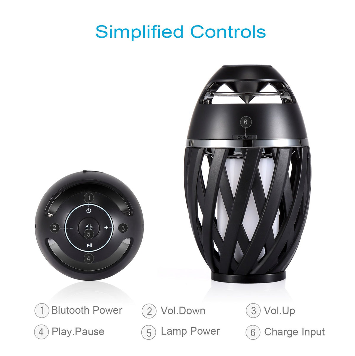 DiKaou Portable Bluetooth Speaker easy to move between rooms.