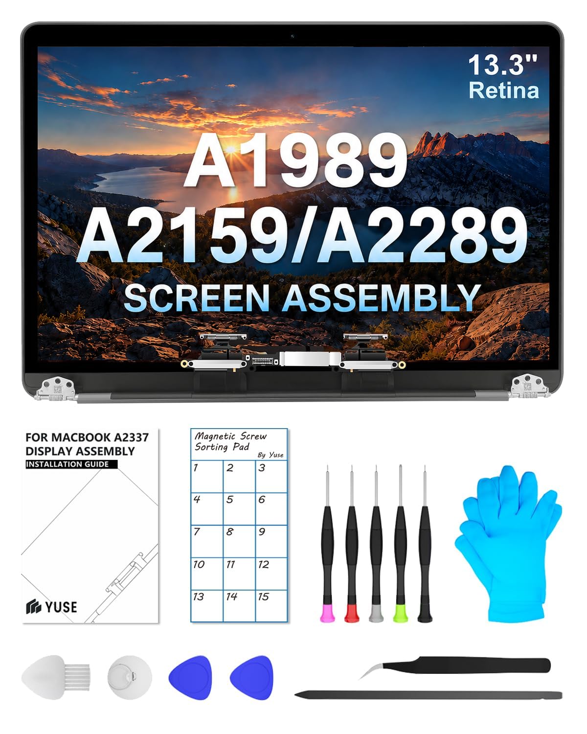 Dilcmtif LCD screen for MacBook Pro 13.3 front view with vivid colors