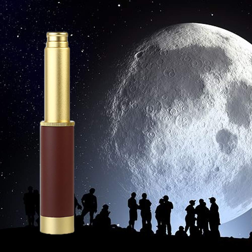 Dilwe pirate monocular telescope with brass finish, ideal for travel.