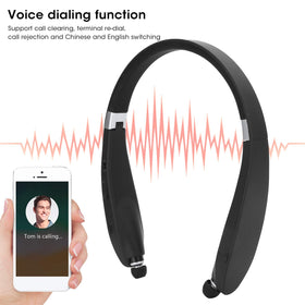 Dilwe SX-991 retractable earbuds extended demonstrating tangle-free retraction