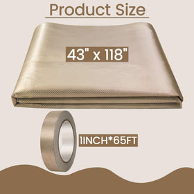 Dingbaayee Faraday fabric with conductive tape edge for reliable shielding