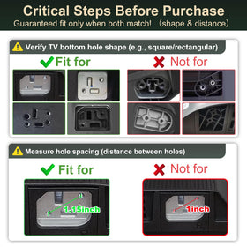 Dinghosen check-fit bottom port shape ensures correct compatibility for select models.